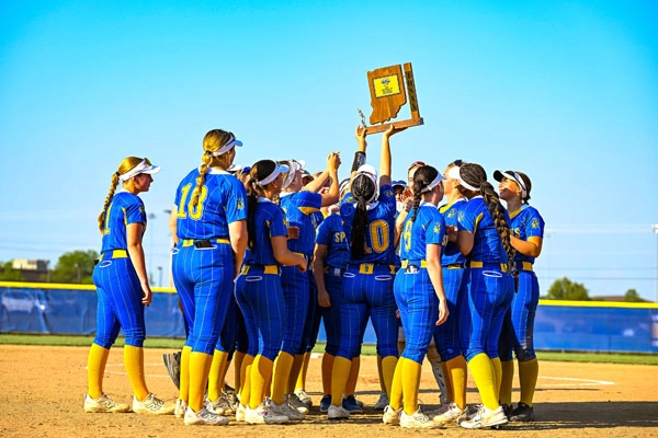 Softball action shot — Homestead vs. Wayne, Fort Wayne Indiana