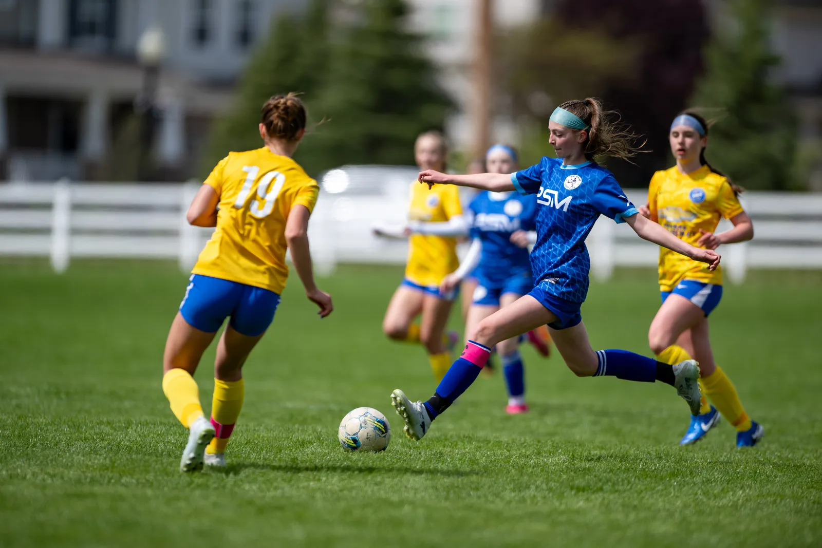 Girls Soccer action shot — Koln vs. Carmel, Fort Wayne Indiana