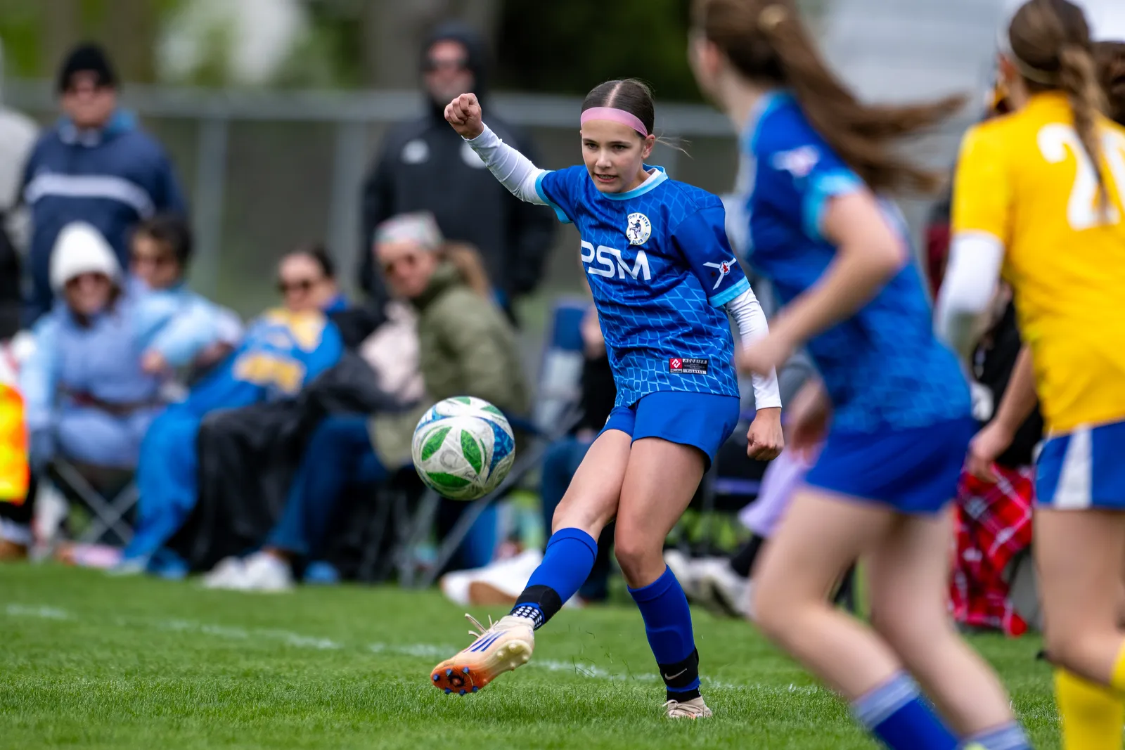 Girls Soccer action shot — Koln vs. Carmel, Fort Wayne Indiana