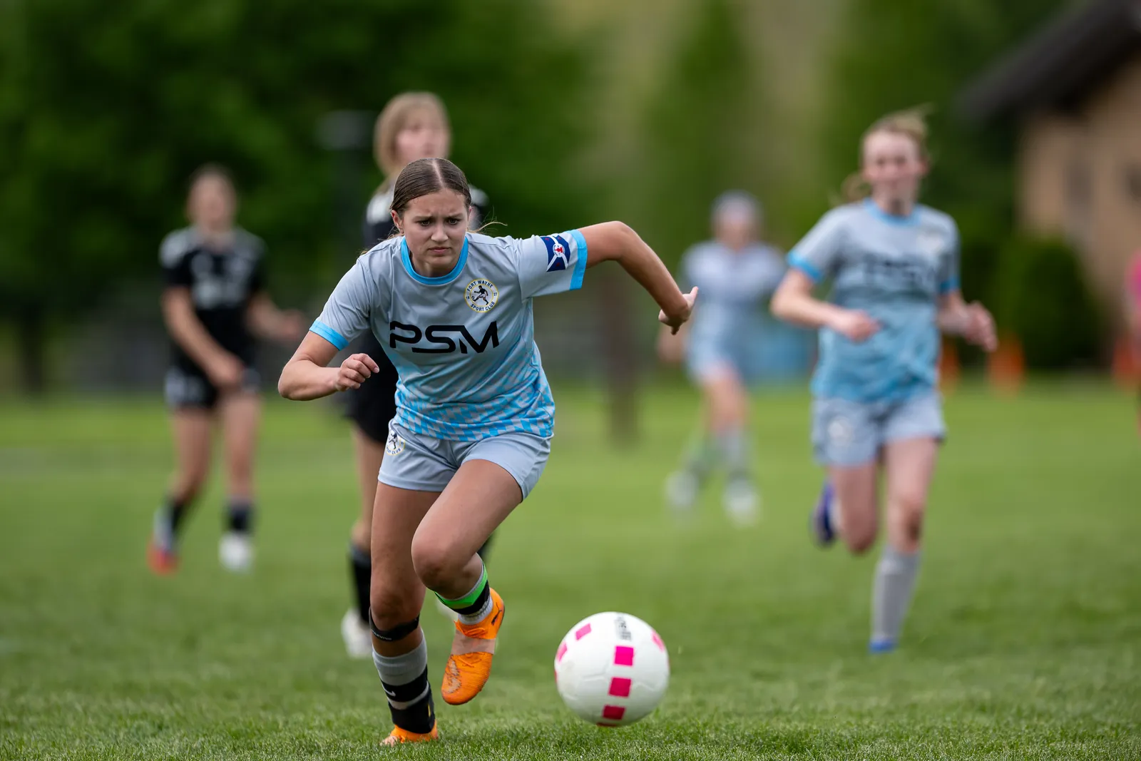 Girls Soccer action shot — Koln vs. Impact, Fort Wayne Indiana