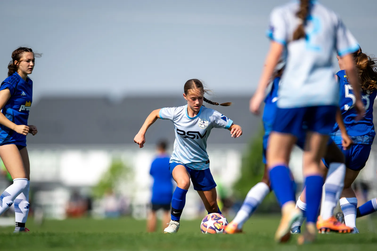 Girls Soccer action shot — Koln vs. Indy Premier, Fort Wayne Indiana