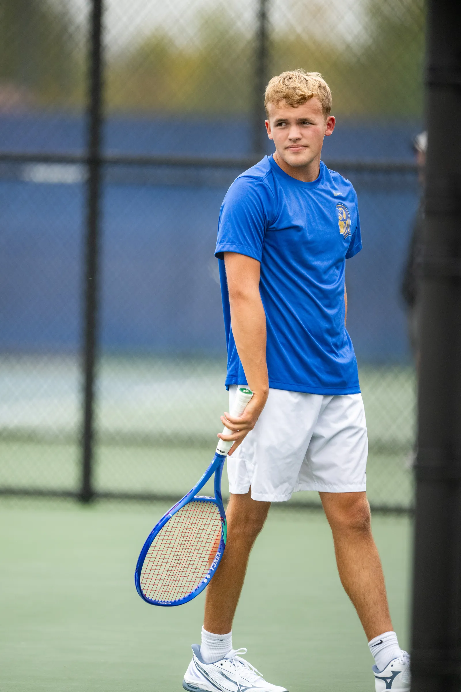 Boys Tennis action shot — Homestead vs. Bishop Luers, Fort Wayne Indiana