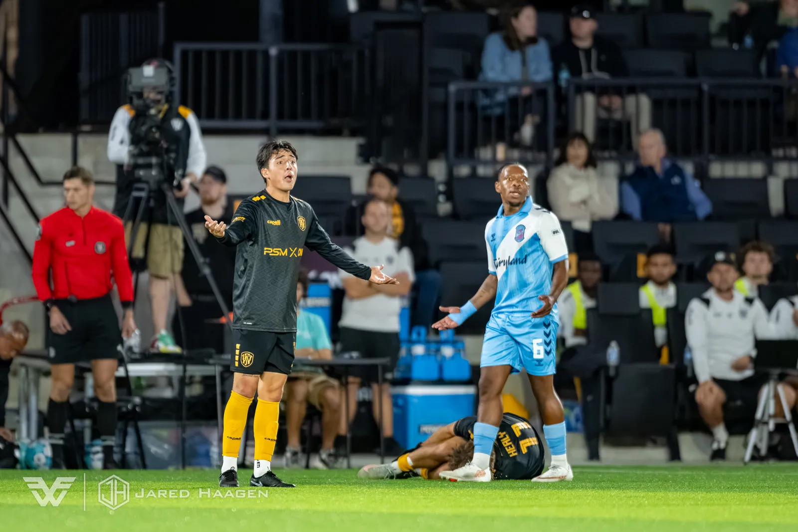 USL League One Soccer action shot — Fort Wayne FC vs. Forward Madison, Fort Wayne Indiana