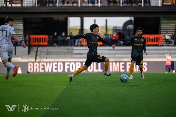 USL League One Soccer action shot — Fort Wayne FC vs. Westchester SC, Fort Wayne Indiana