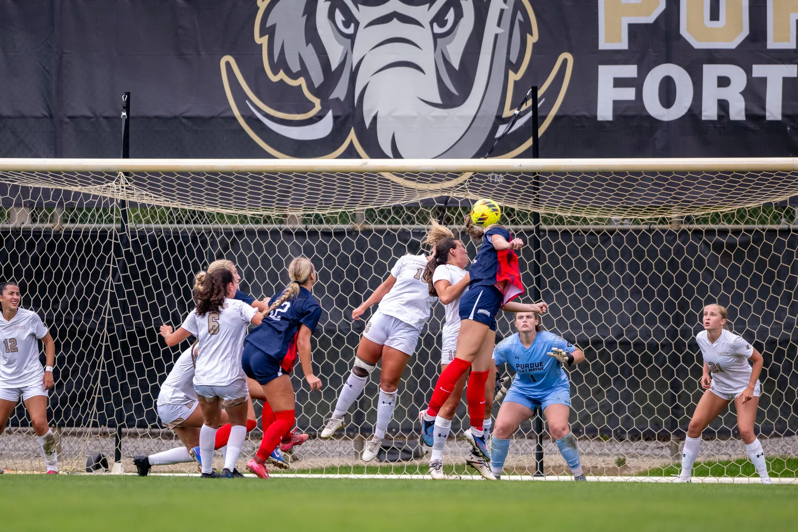 Women's Soccer action shot — Purdue Fort Wayne vs. Southern Indiana, Fort Wayne Indiana
